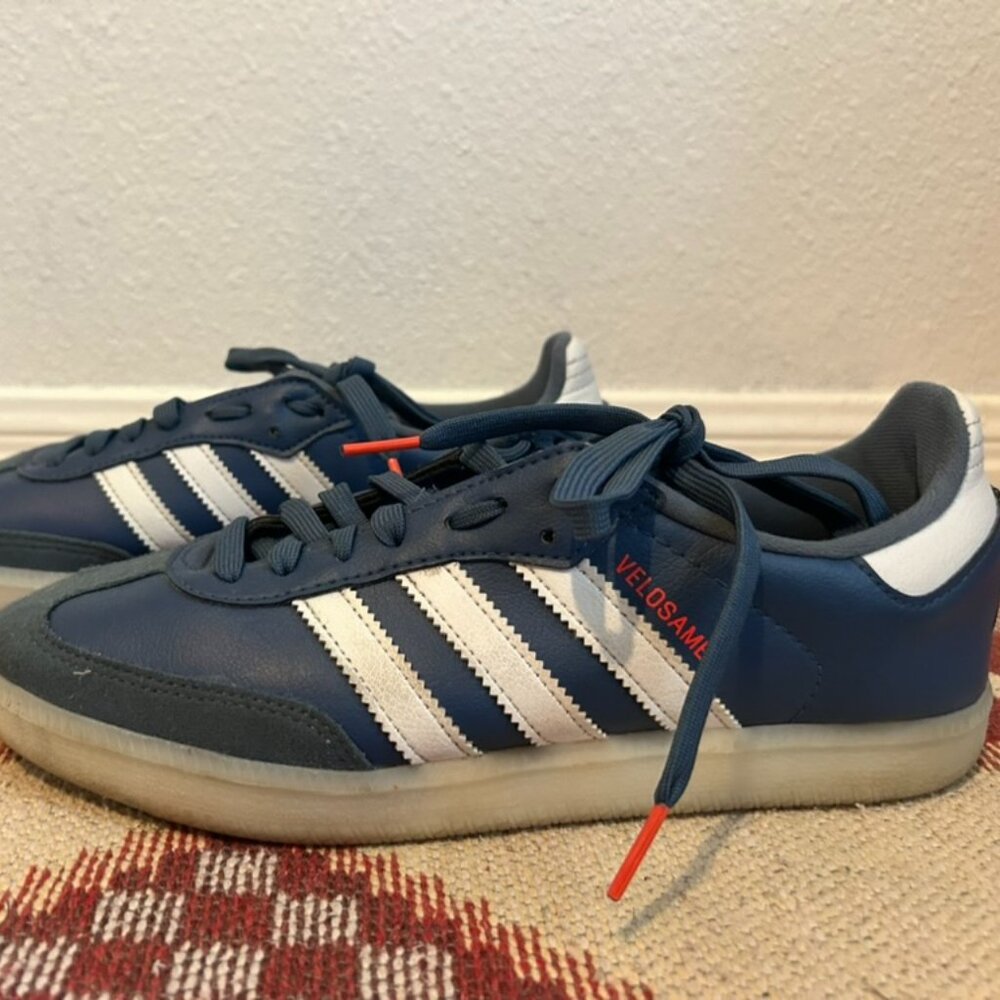 Navy Adidas Velosamba Cycling Shoe Sz 9